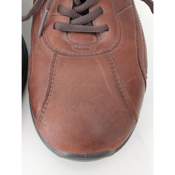 Men’s ECCO Irving Oxford Shoes Lace Up Chestnut Brown Leather Size EU 44 US 10 - Picture 4 of 6